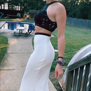 Two piece prom dress